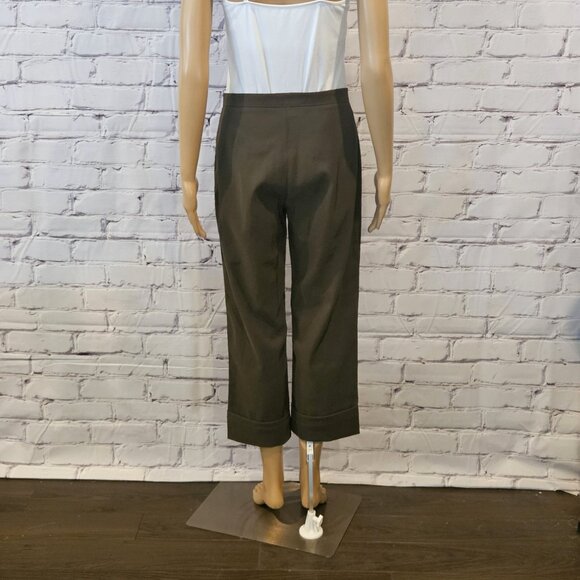 ANNE KLEIN - Olive green cropped pants - Picture 9 of 10